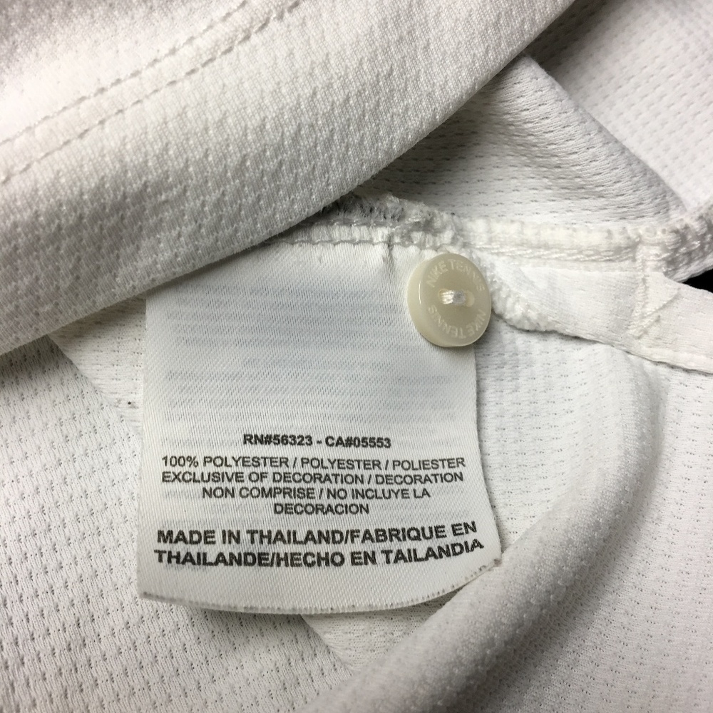 NIKE DRI-FIT XL POLYESTER WHITE 3-BUTTON POLO EUC - Picture 7 of 8